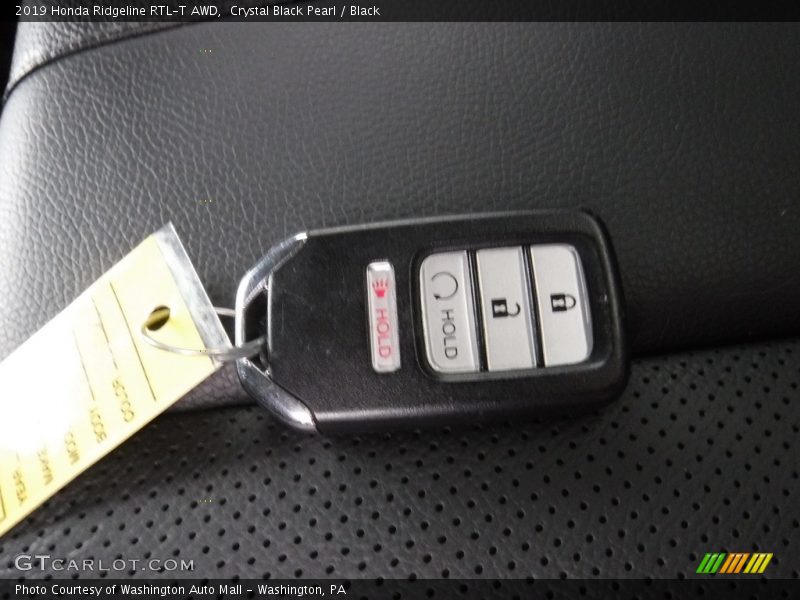 Crystal Black Pearl / Black 2019 Honda Ridgeline RTL-T AWD