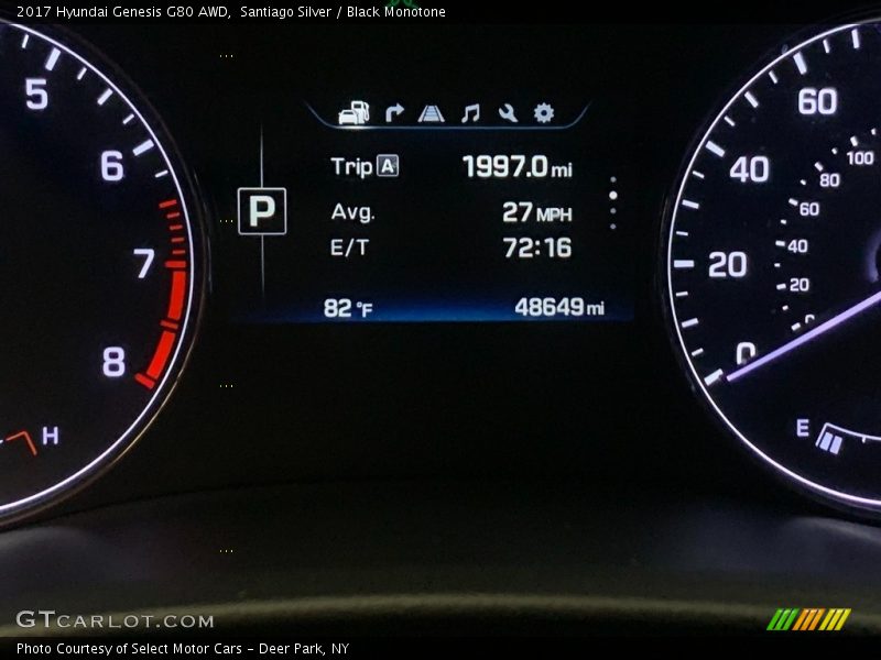 Santiago Silver / Black Monotone 2017 Hyundai Genesis G80 AWD