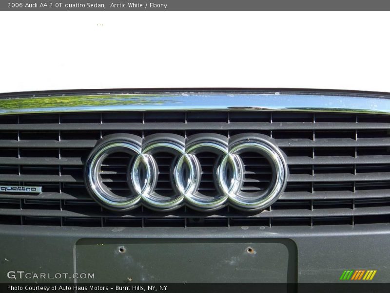 Arctic White / Ebony 2006 Audi A4 2.0T quattro Sedan