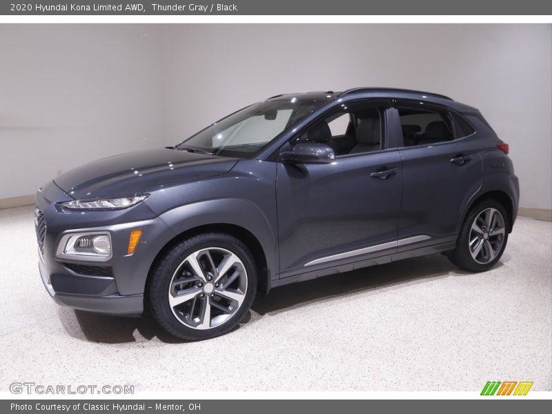 Thunder Gray / Black 2020 Hyundai Kona Limited AWD