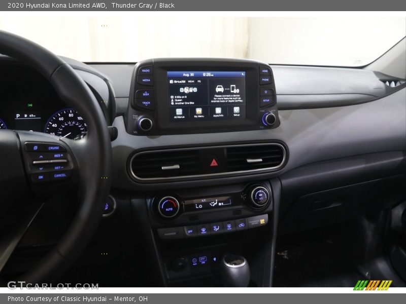 Thunder Gray / Black 2020 Hyundai Kona Limited AWD