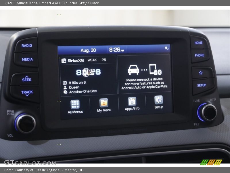 Thunder Gray / Black 2020 Hyundai Kona Limited AWD