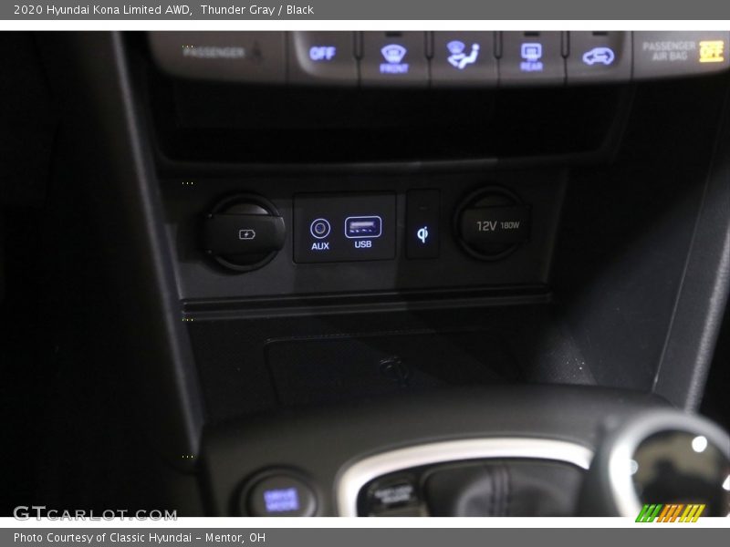 Thunder Gray / Black 2020 Hyundai Kona Limited AWD