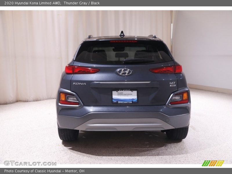 Thunder Gray / Black 2020 Hyundai Kona Limited AWD