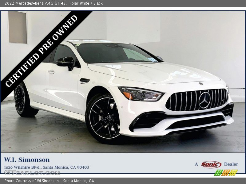 Polar White / Black 2022 Mercedes-Benz AMG GT 43