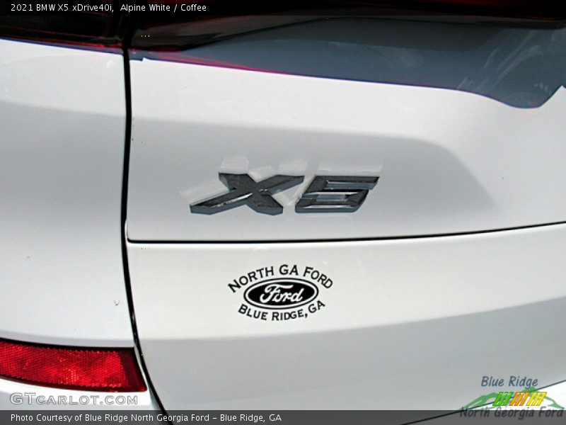 Alpine White / Coffee 2021 BMW X5 xDrive40i