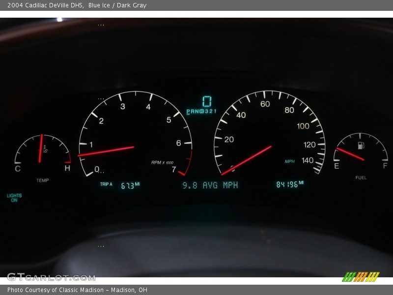 Blue Ice / Dark Gray 2004 Cadillac DeVille DHS