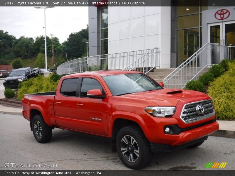 Inferno Orange / TRD Graphite 2017 Toyota Tacoma TRD Sport Double Cab 4x4