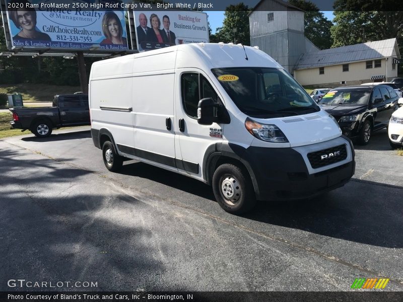 Bright White / Black 2020 Ram ProMaster 2500 High Roof Cargo Van