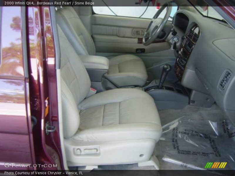 Bordeaux Red Pearl / Stone Beige 2000 Infiniti QX4