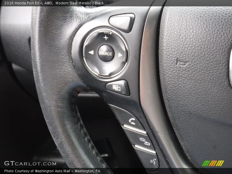 Modern Steel Metallic / Black 2016 Honda Pilot EX-L AWD