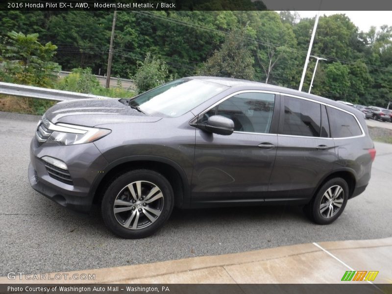 Modern Steel Metallic / Black 2016 Honda Pilot EX-L AWD