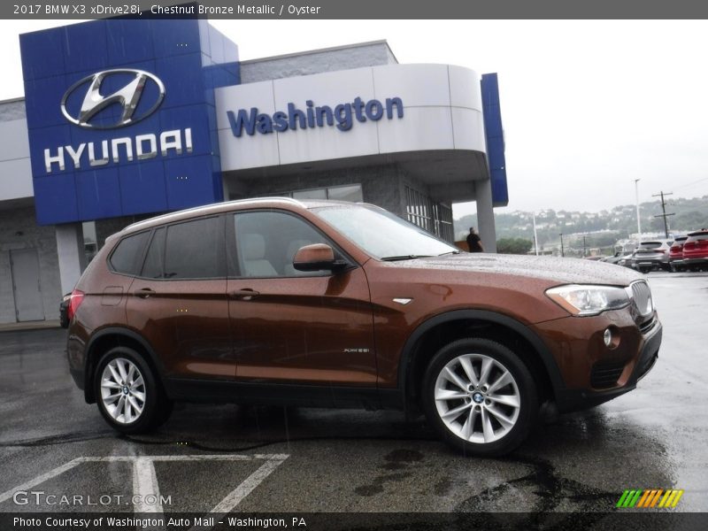 Chestnut Bronze Metallic / Oyster 2017 BMW X3 xDrive28i