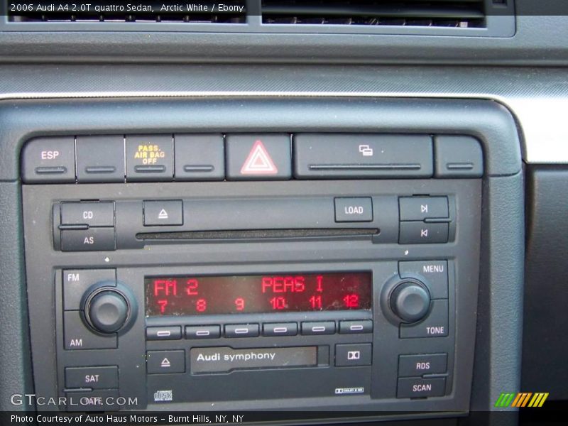Arctic White / Ebony 2006 Audi A4 2.0T quattro Sedan