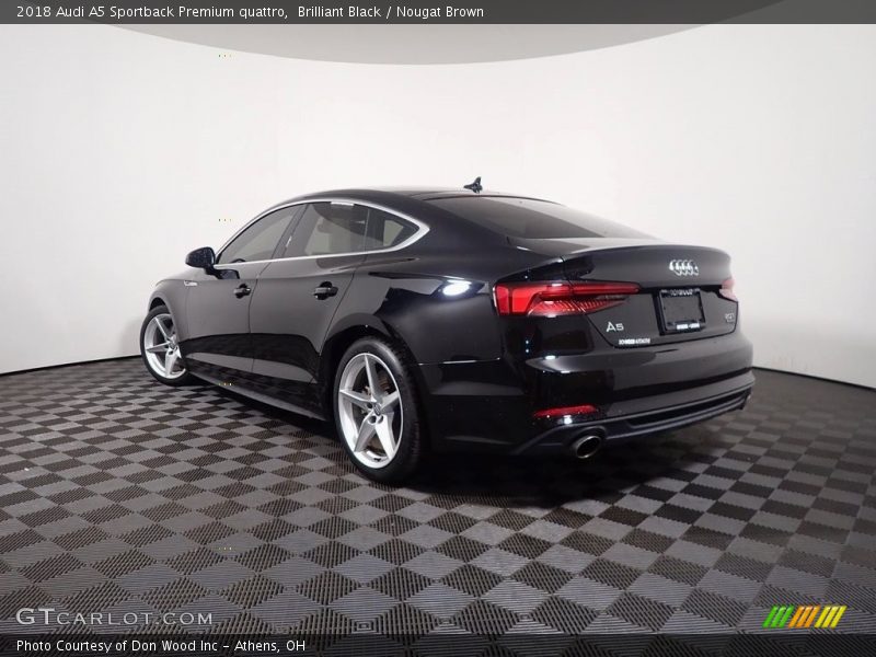 Brilliant Black / Nougat Brown 2018 Audi A5 Sportback Premium quattro
