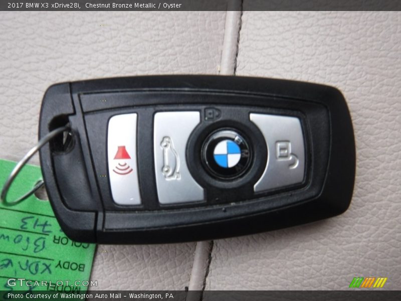 Chestnut Bronze Metallic / Oyster 2017 BMW X3 xDrive28i