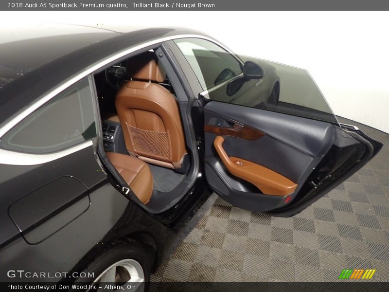 Brilliant Black / Nougat Brown 2018 Audi A5 Sportback Premium quattro