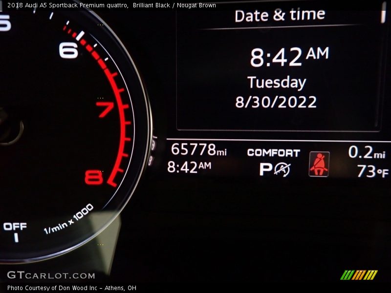 Brilliant Black / Nougat Brown 2018 Audi A5 Sportback Premium quattro