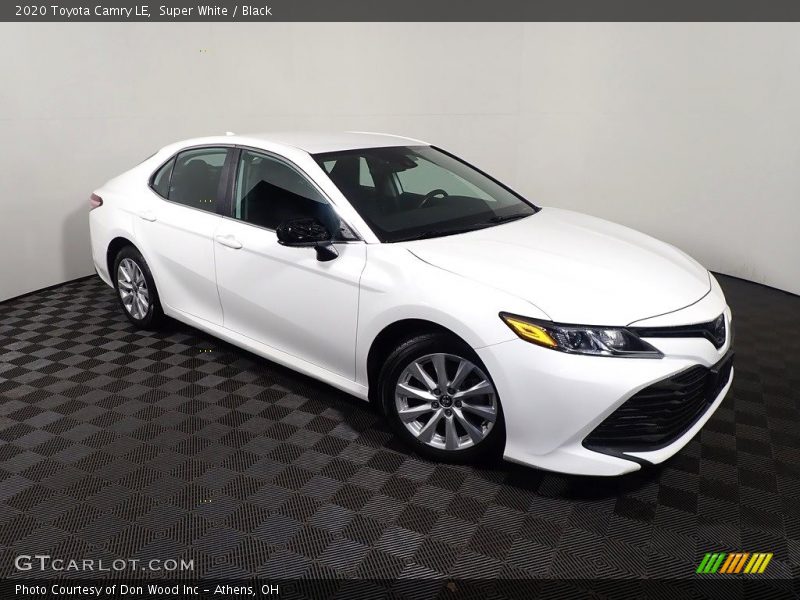 Super White / Black 2020 Toyota Camry LE