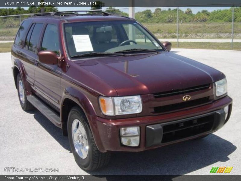Bordeaux Red Pearl / Stone Beige 2000 Infiniti QX4
