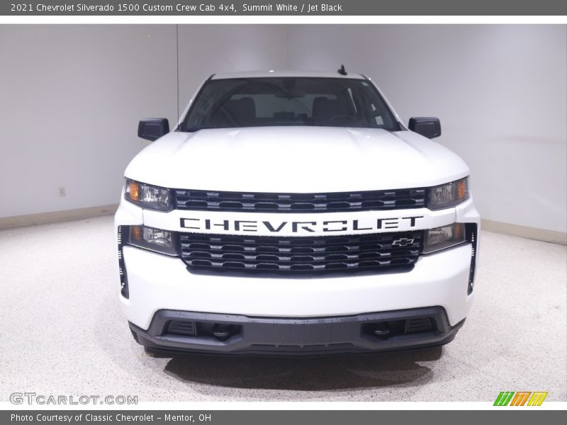 Summit White / Jet Black 2021 Chevrolet Silverado 1500 Custom Crew Cab 4x4