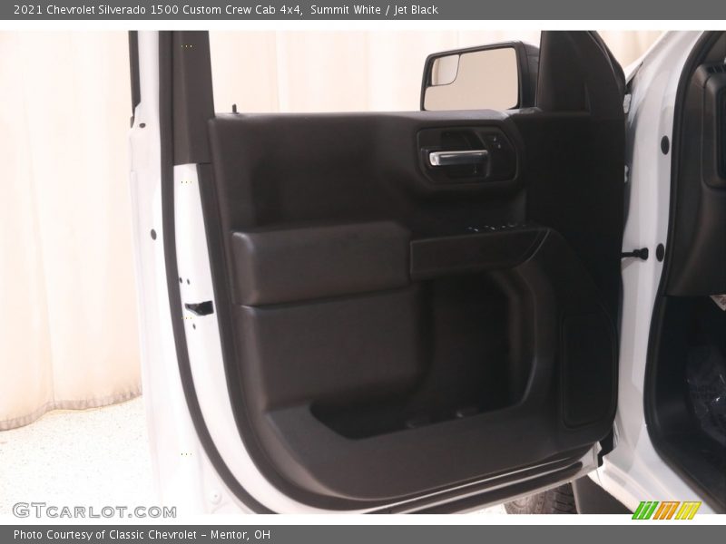 Summit White / Jet Black 2021 Chevrolet Silverado 1500 Custom Crew Cab 4x4