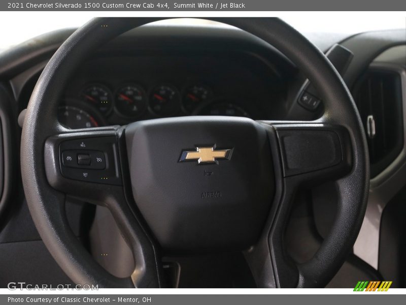 Summit White / Jet Black 2021 Chevrolet Silverado 1500 Custom Crew Cab 4x4
