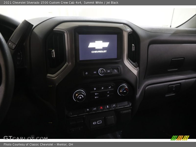 Summit White / Jet Black 2021 Chevrolet Silverado 1500 Custom Crew Cab 4x4