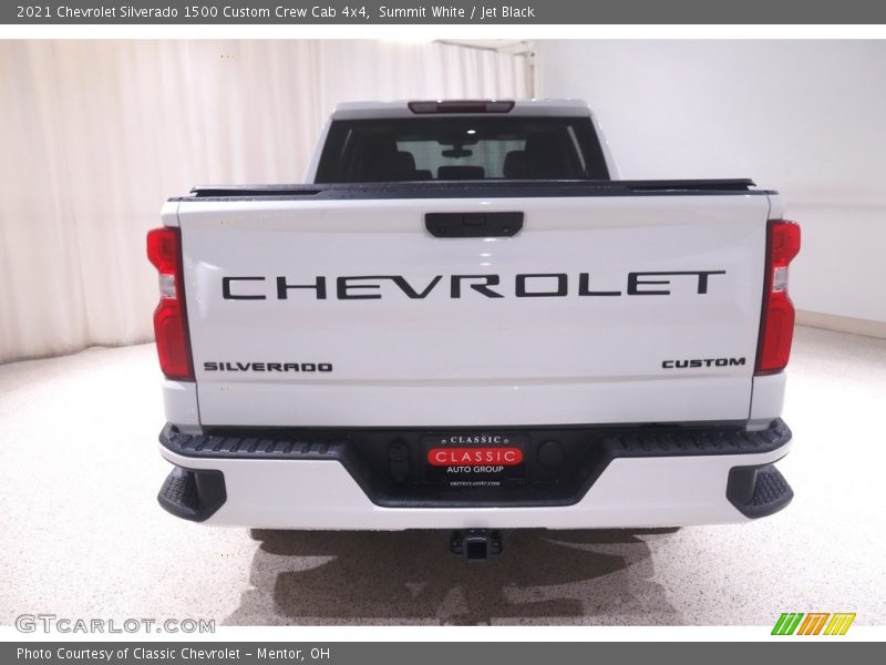 Summit White / Jet Black 2021 Chevrolet Silverado 1500 Custom Crew Cab 4x4