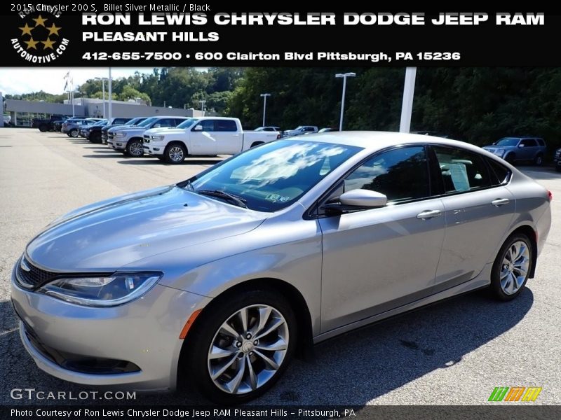 Billet Silver Metallic / Black 2015 Chrysler 200 S