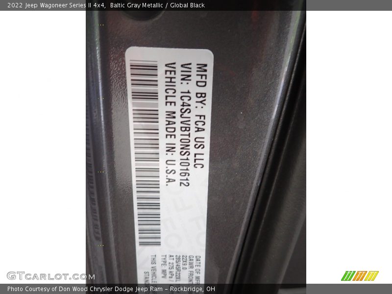 Baltic Gray Metallic / Global Black 2022 Jeep Wagoneer Series II 4x4