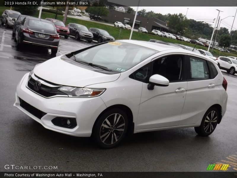 Platinum White Pearl / Black 2019 Honda Fit EX