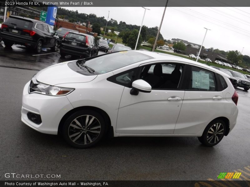 Platinum White Pearl / Black 2019 Honda Fit EX