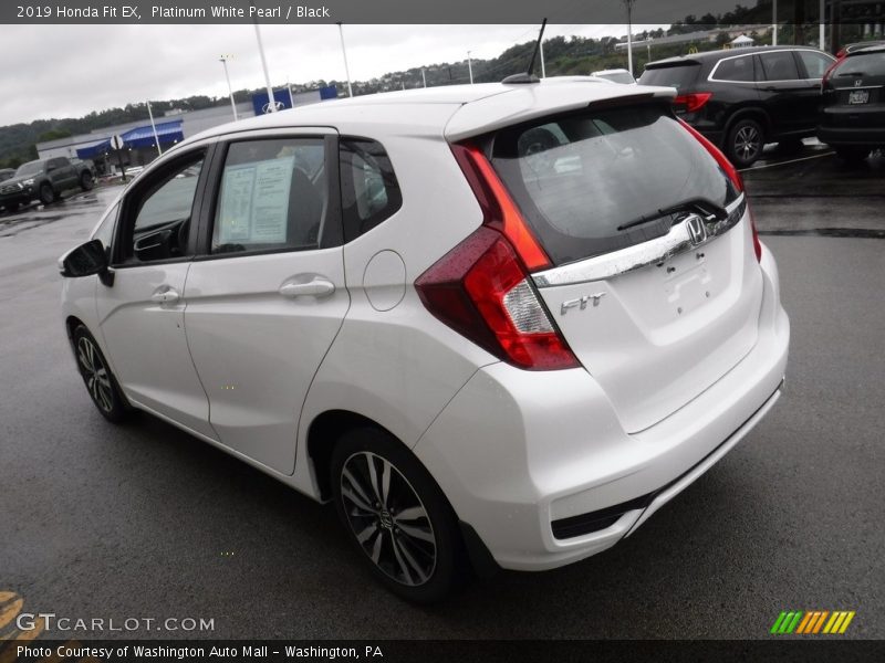 Platinum White Pearl / Black 2019 Honda Fit EX