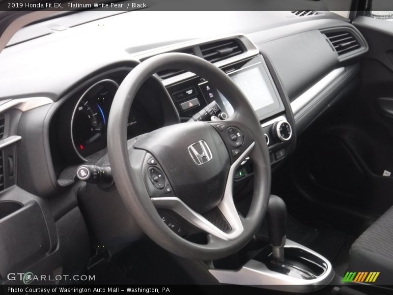 Platinum White Pearl / Black 2019 Honda Fit EX