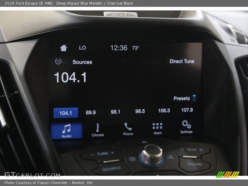 Deep Impact Blue Metallic / Charcoal Black 2016 Ford Escape SE 4WD