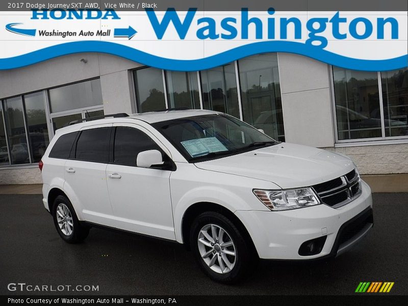 Vice White / Black 2017 Dodge Journey SXT AWD