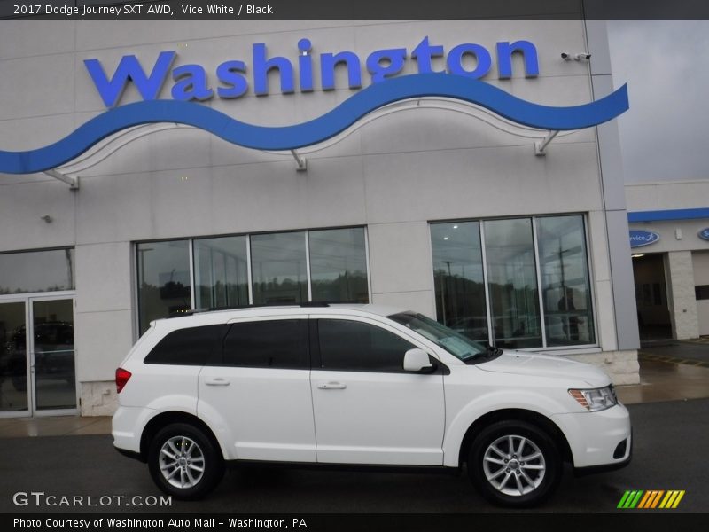 Vice White / Black 2017 Dodge Journey SXT AWD