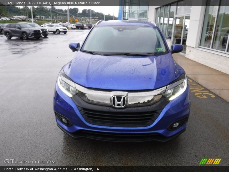 Aegean Blue Metallic / Black 2020 Honda HR-V EX AWD