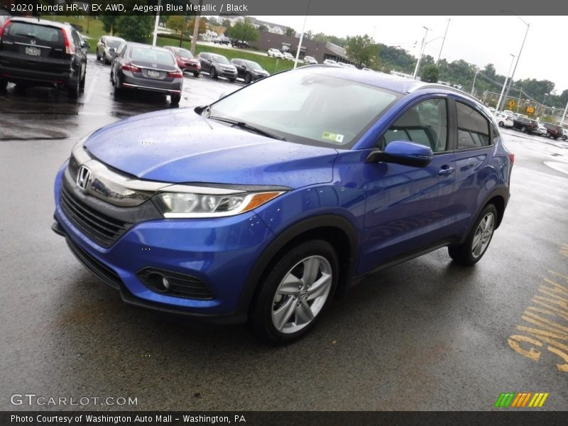 Aegean Blue Metallic / Black 2020 Honda HR-V EX AWD