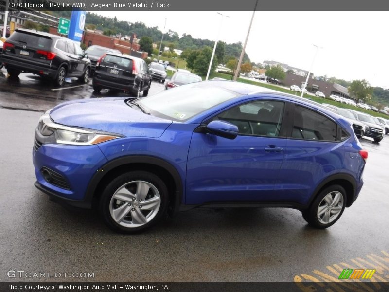 Aegean Blue Metallic / Black 2020 Honda HR-V EX AWD