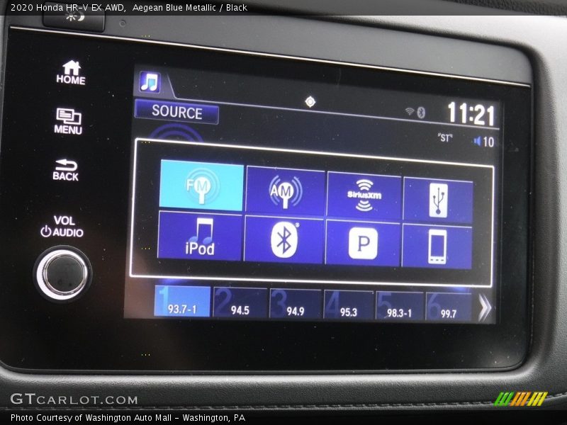 Aegean Blue Metallic / Black 2020 Honda HR-V EX AWD