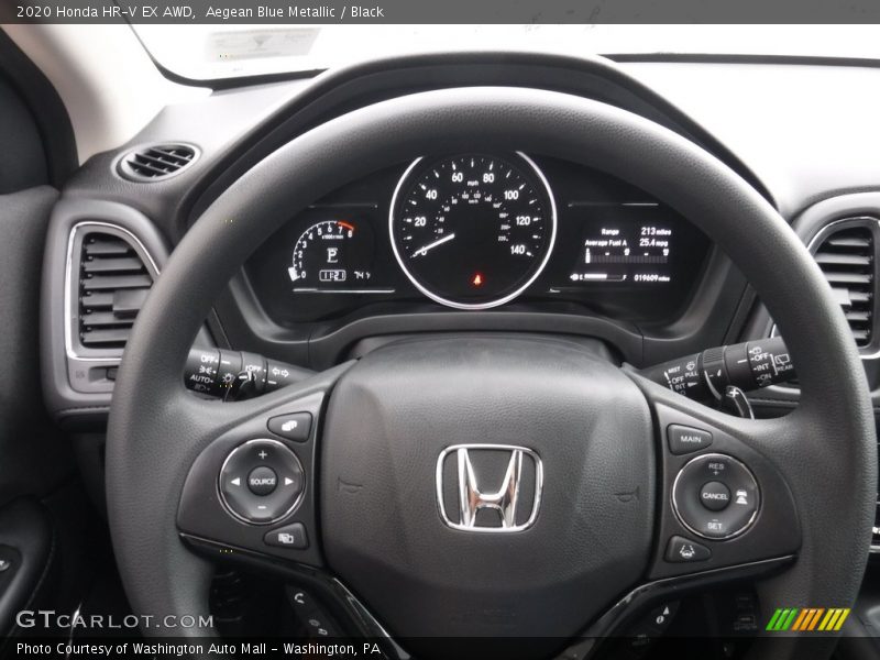 Aegean Blue Metallic / Black 2020 Honda HR-V EX AWD