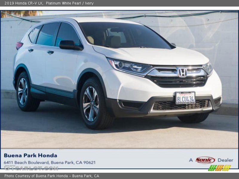 Platinum White Pearl / Ivory 2019 Honda CR-V LX