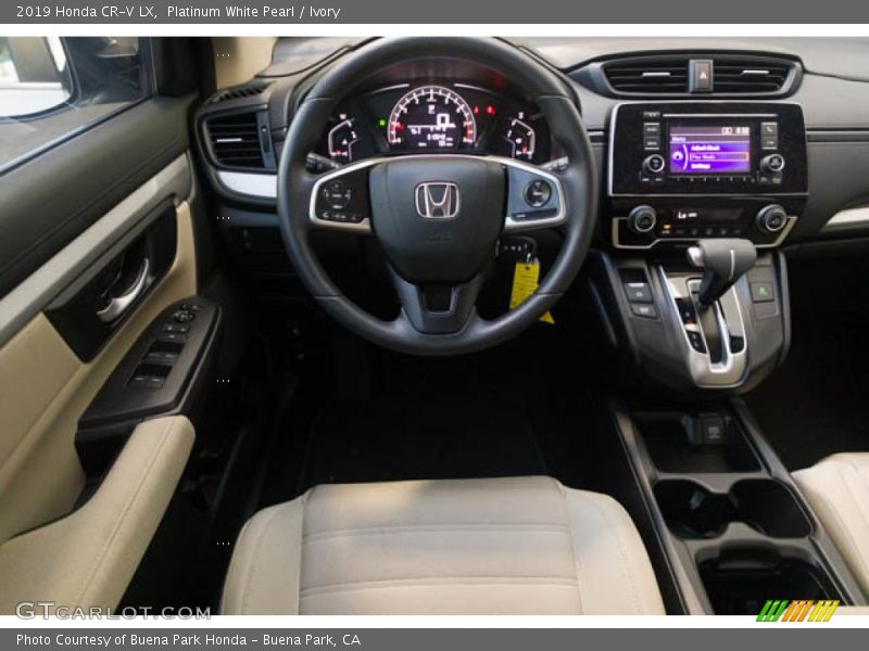 Platinum White Pearl / Ivory 2019 Honda CR-V LX