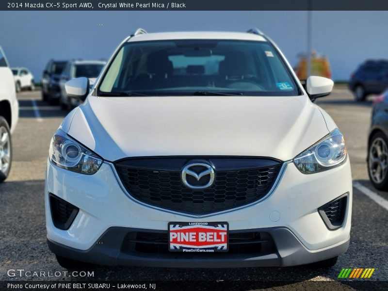 Crystal White Pearl Mica / Black 2014 Mazda CX-5 Sport AWD