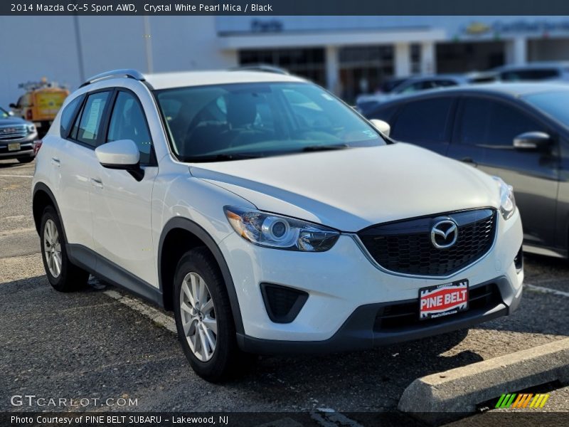 Crystal White Pearl Mica / Black 2014 Mazda CX-5 Sport AWD