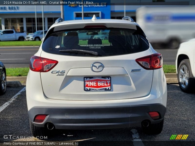 Crystal White Pearl Mica / Black 2014 Mazda CX-5 Sport AWD