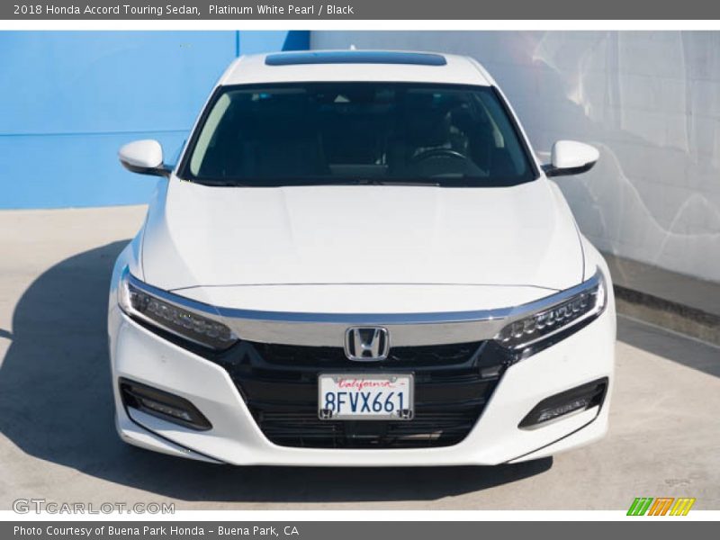 Platinum White Pearl / Black 2018 Honda Accord Touring Sedan