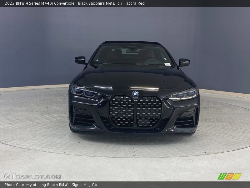Black Sapphire Metallic / Tacora Red 2023 BMW 4 Series M440i Convertible